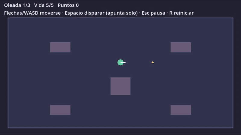 Arena, juego de acción top-down hecho con PersonCraft